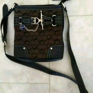 Chaps Crossbody Purse With Silver